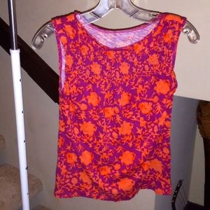 Loft Blood Orange Sleeveless T-shirt